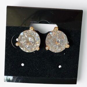 Kate Spade Gum Drop Crystal Earrings 14K G Plated